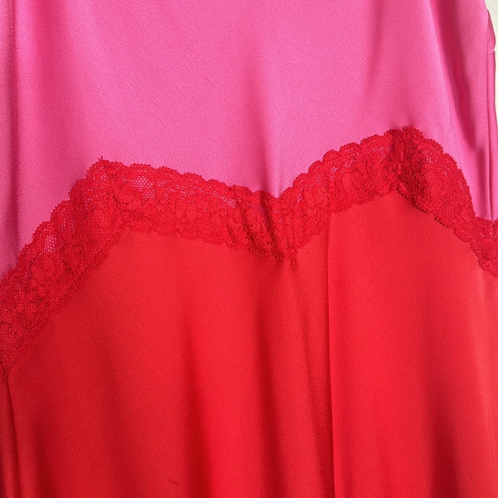 Gianni Bini x DANNIJO Helena Satin TwoTone Color Block ScoopNeck Midi SlipDress - Picture 5 of 9
